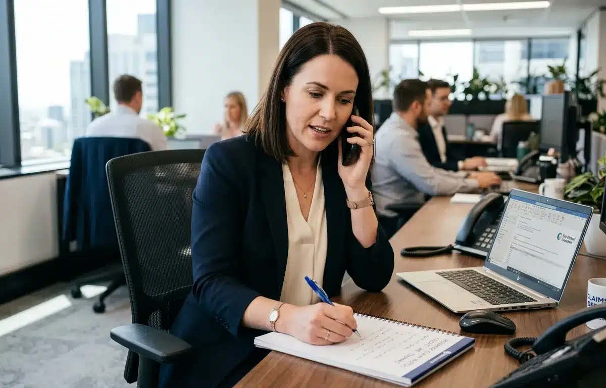 Person on phone discussing an insurance claim, representing the challenges of navigating the insurance appeals process